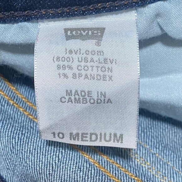Levi’s 515 Boot Cut Flared Denim Jeans in Medium Blue Womens Size 10 L - Picture 8 of 8